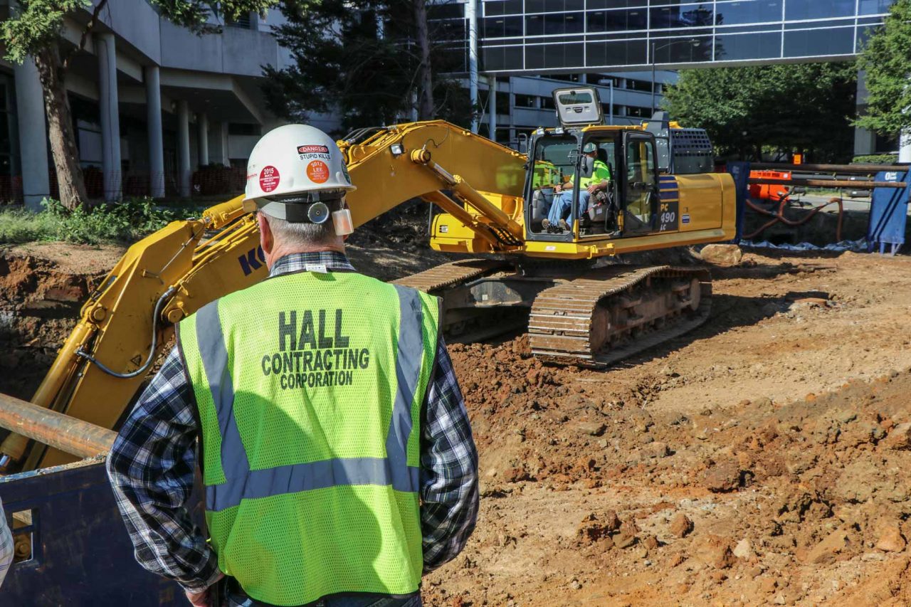 HALL Contracting Corporation located in Charlotte NC, working on a project