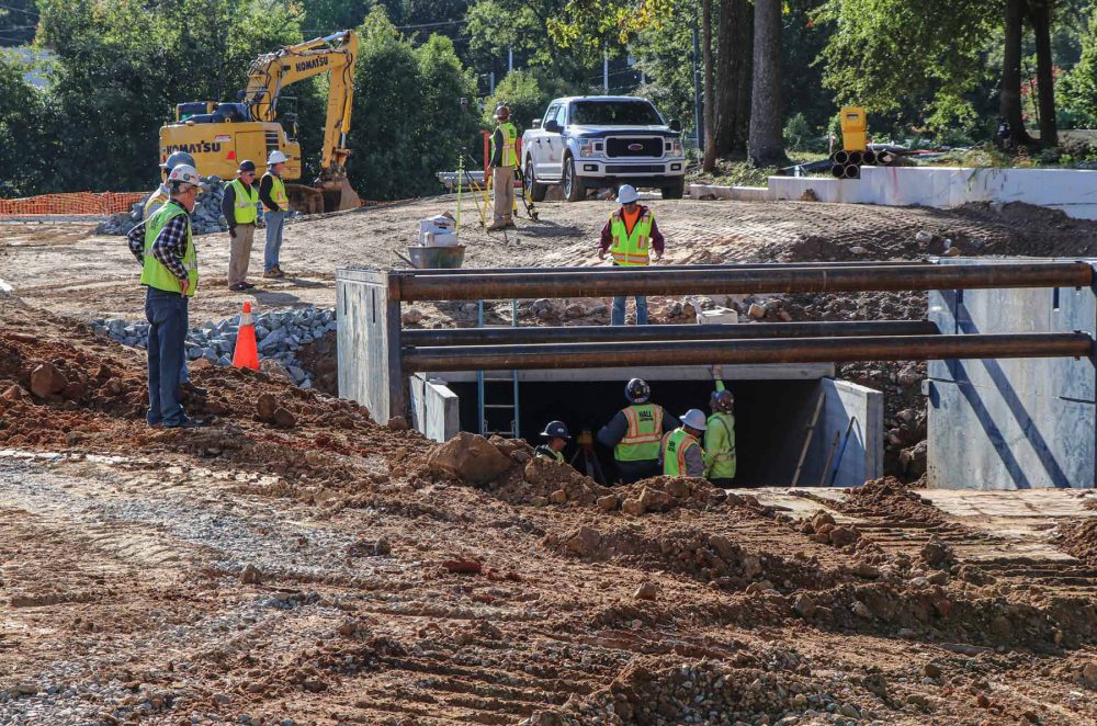 HALL employees working at a job site in Charlotte NC